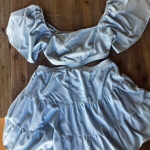 Ost Light Blue Casual Kids Dress